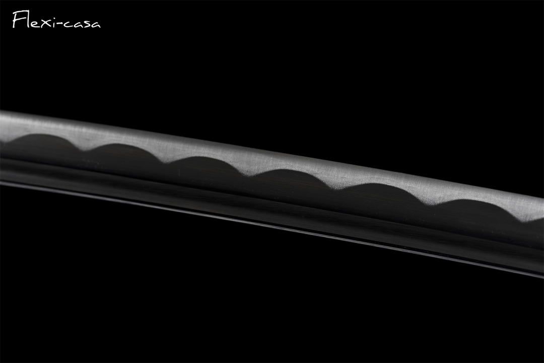 Hand-Forged Katana – 1060 High Carbon Steel, Blue Handle, White Lacquer Scabbard