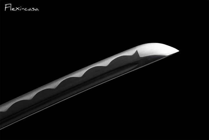 Hand-Forged Katana – 1060 High Carbon Steel, Blue Handle, White Lacquer Scabbard