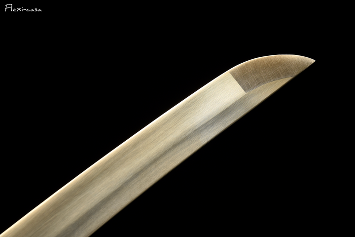 Hand-Forged White Katana – High Manganese Steel Blade, Snow Pattern Scabbard, Copper Fittings