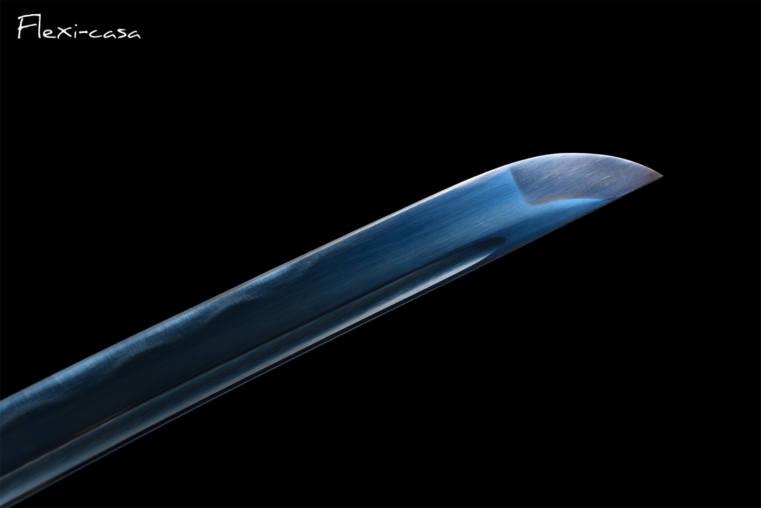 Hand-Forged Blue Katana – 1060 High Carbon Steel, Lacquered Scabbard, Red Cord Handle