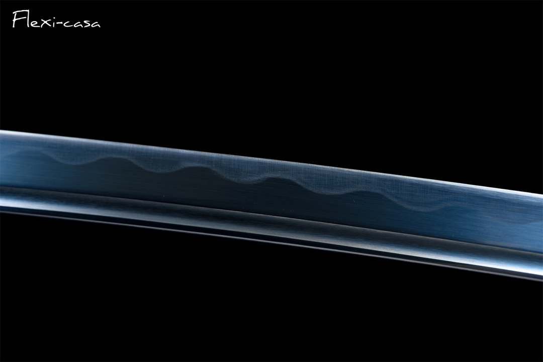 Hand-Forged Blue Katana – 1060 High Carbon Steel, Lacquered Scabbard, Red Cord Handle