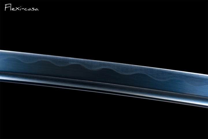 Hand-Forged Blue Katana – 1060 High Carbon Steel, Lacquered Scabbard, Red Cord Handle