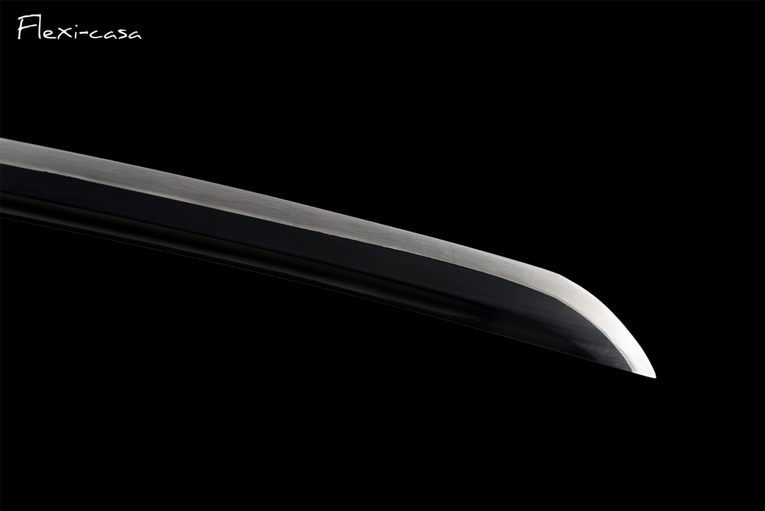 Hand-Forged Katana – High Manganese Steel, Green Handle, Rosewood Scabbard