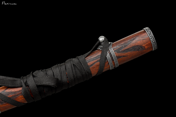 Hand-Forged Blue Gradient Katana – 1060 High Carbon Steel, Lacquered Scabbard, Full Tang Construction