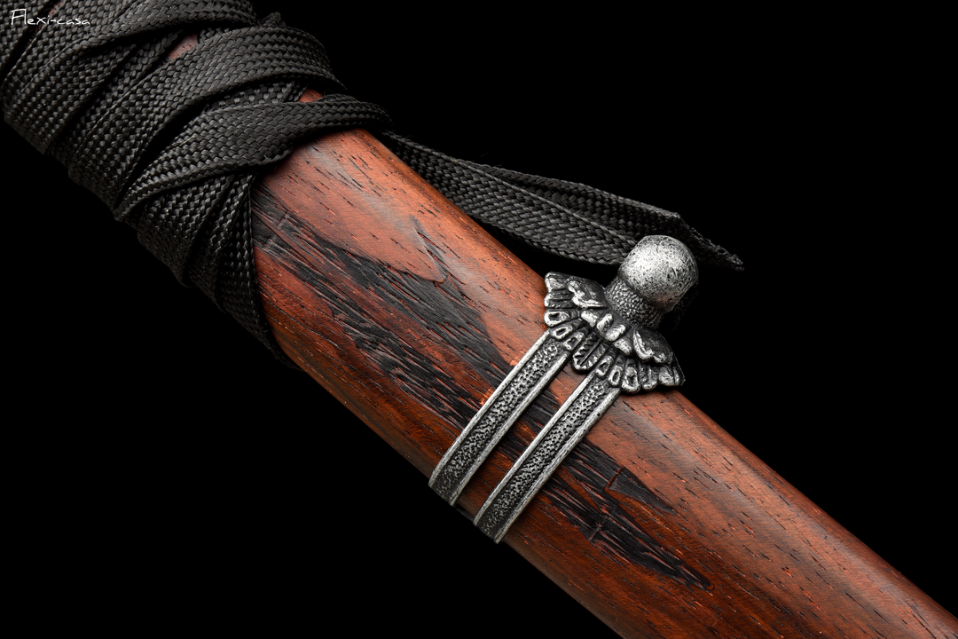 Hand-Forged Blue Gradient Katana – 1060 High Carbon Steel, Lacquered Scabbard, Full Tang Construction