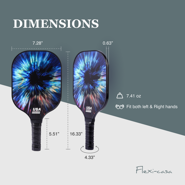 Premium Carbon Fiber Pickleball Paddle Set – USAPA Approved for Advanced Players | Lightweight Carbon Fiber Surface