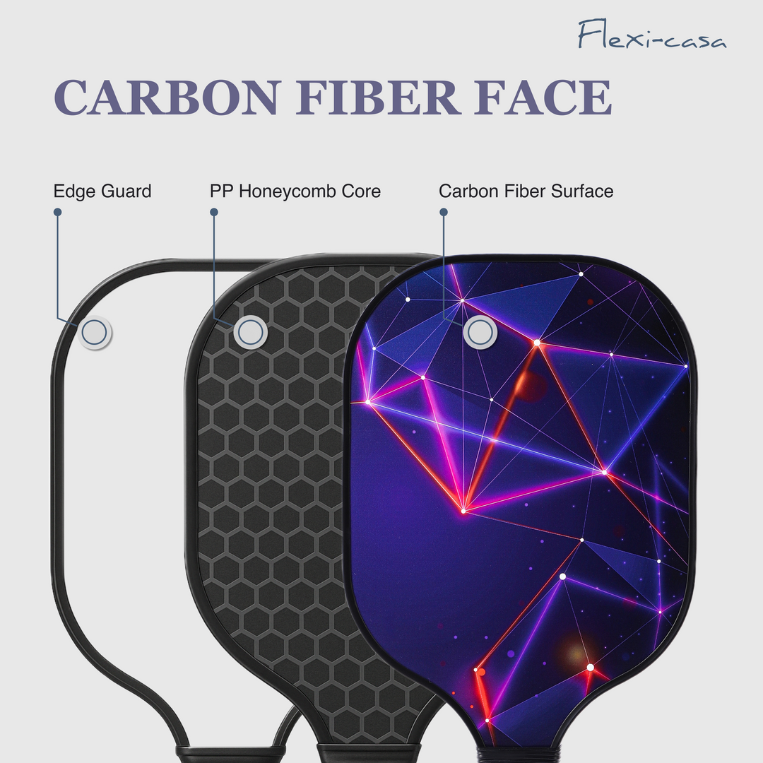 Energy Carbon Fiber Pickleball Paddle Set – USAPA Approved for Speed & Agility | Normal Carbon Fiber Surface