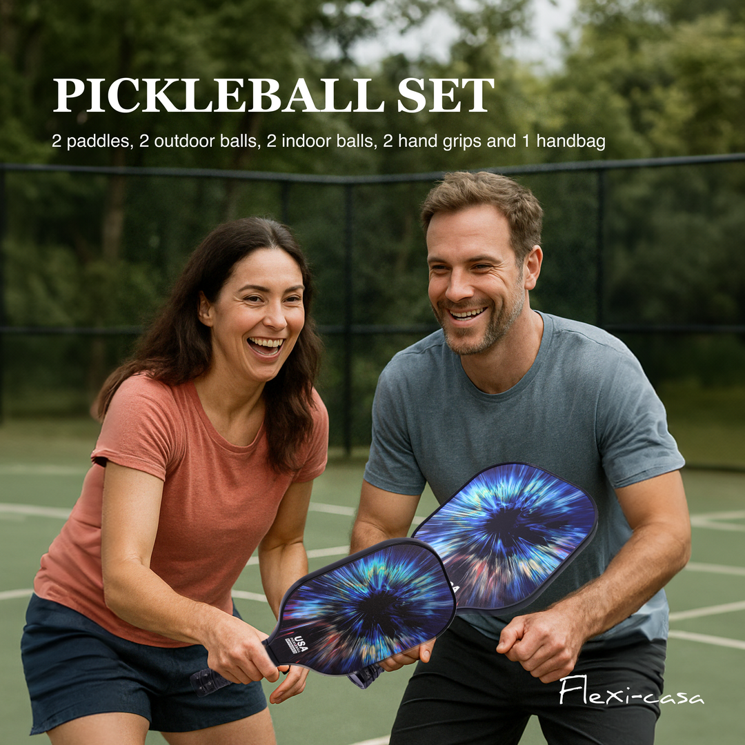 Premium Carbon Fiber Pickleball Paddle Set – USAPA Approved for Advanced Players | Lightweight Carbon Fiber Surface