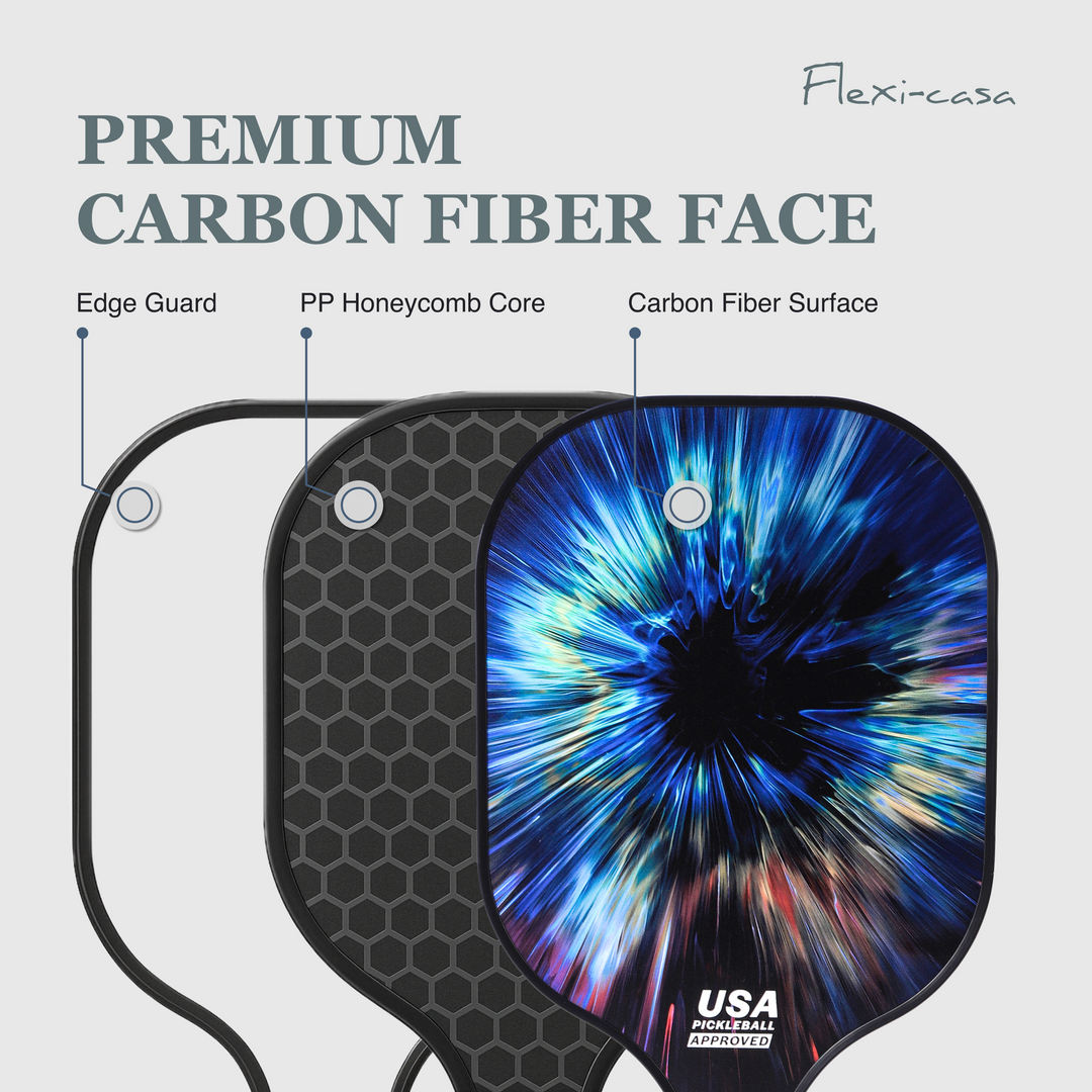 Premium Carbon Fiber Pickleball Paddle Set – USAPA Approved for Advanced Players | Lightweight Carbon Fiber Surface