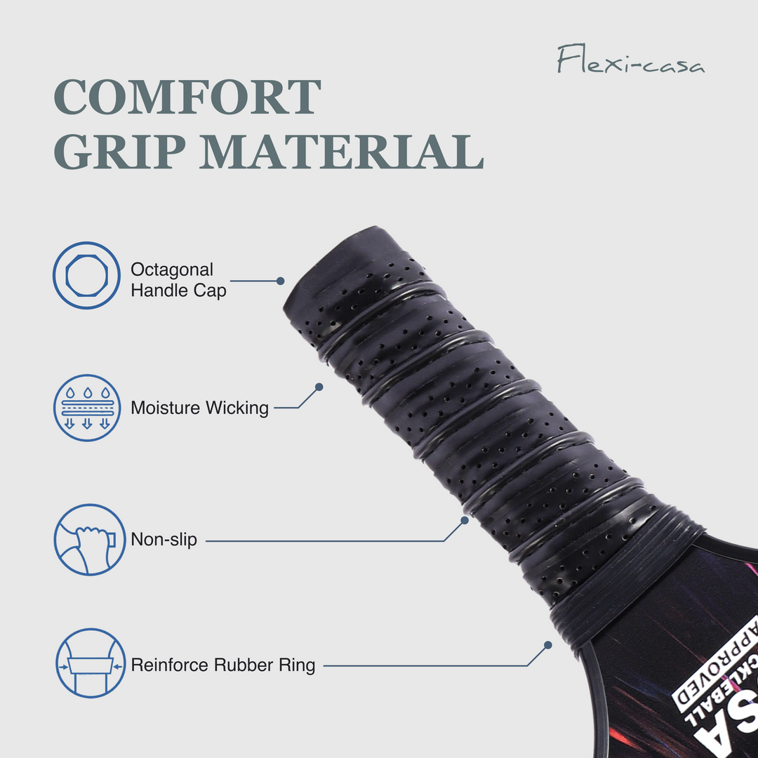 Premium Carbon Fiber Pickleball Paddle Set – USAPA Approved for Advanced Players | Lightweight Carbon Fiber Surface