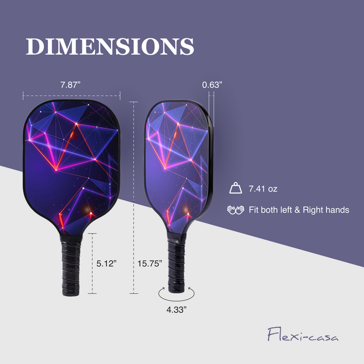 Energy Carbon Fiber Pickleball Paddle Set – USAPA Approved for Speed & Agility | Normal Carbon Fiber Surface